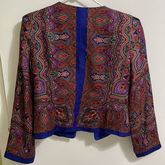 Pure silk blazer - Picture 4 of 4